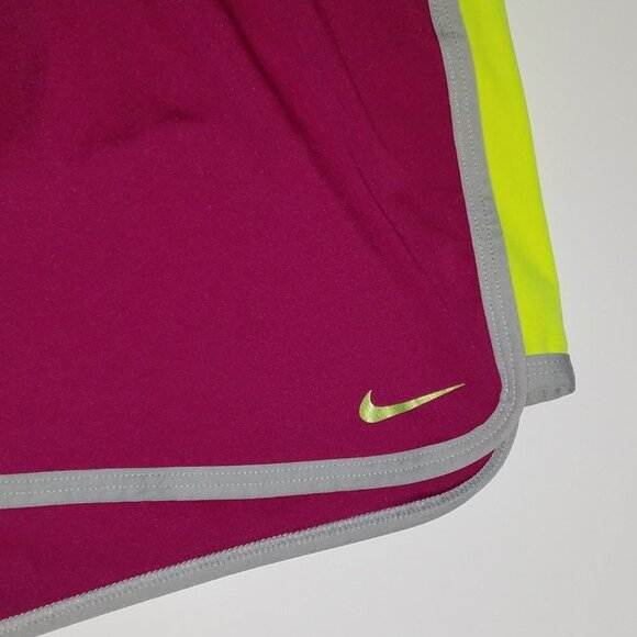 Nike Dri Fit Purple Neon Yellow Running Shorts Small - Picture 2 of 7